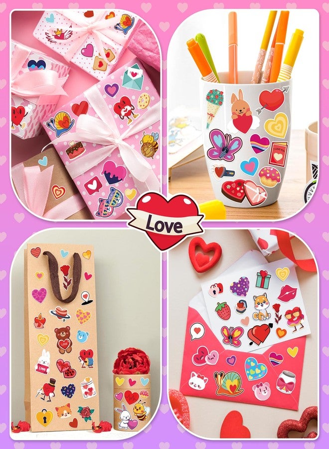 Greingways 2020 PCS Valentines Day Stickers for Kids, 120 Sheets Heart Love Stickers, Valentines Crafts Gifts Goodie Bags Party Favors for Kids Classroom - Image 3